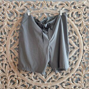 Men's Hurly Grey Zip Pocket Tie Fly Board Swim Shorts Size 36